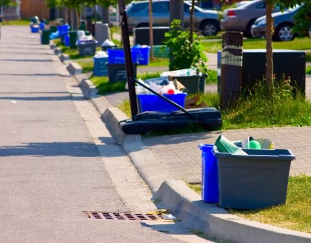 Recycling containers in a Bayswater commercial setting